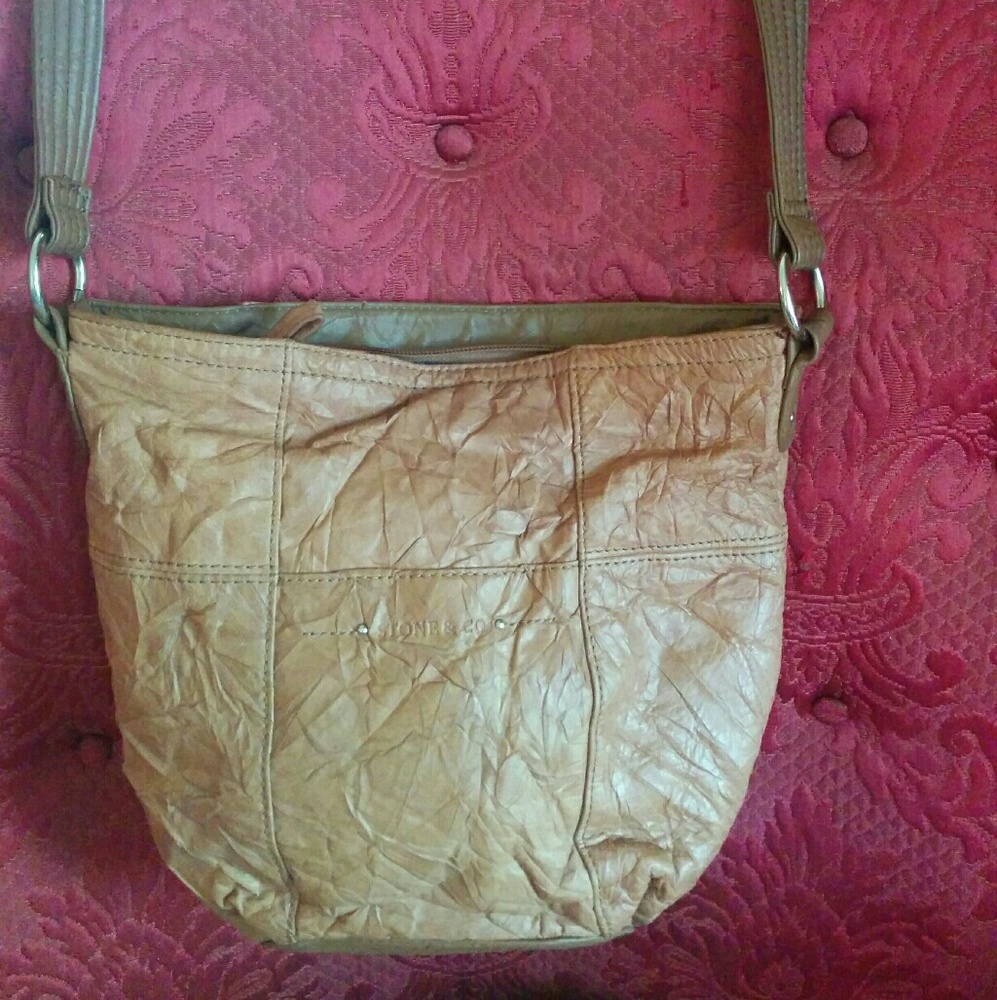COPY - Stone and Co. tan distressed purse